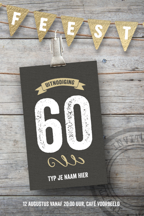 60 jaar verjaardag uitnodiging feest