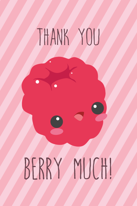 Bedanktkaart thank you berry much