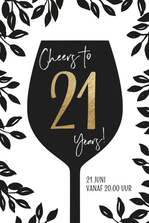 Cheers verjaardag uitnodiging 21 jaar