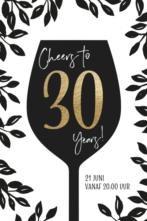Cheers verjaardag uitnodiging 30 jaar