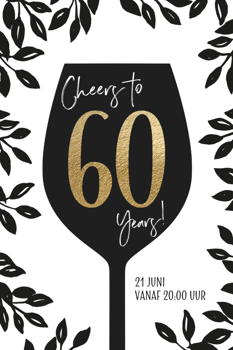 Cheers verjaardag uitnodiging 60 jaar