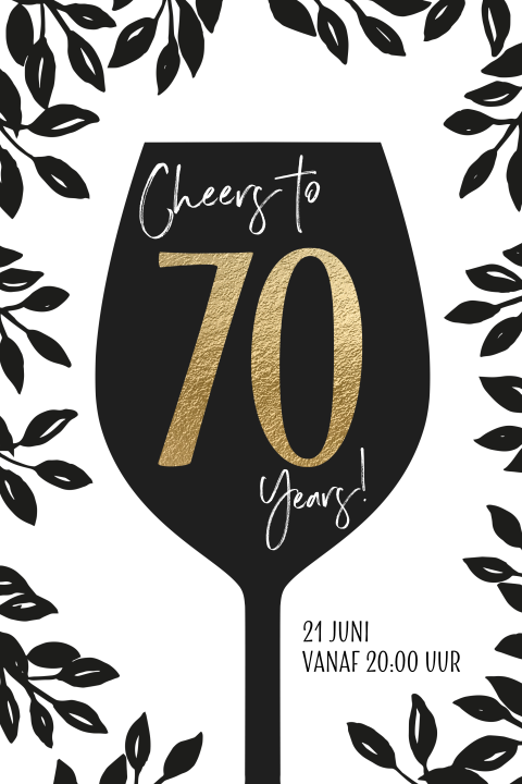Cheers verjaardag uitnodiging 70 jaar
