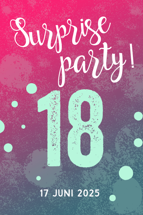 Grappige surprise party uitnodiging 18 jaar