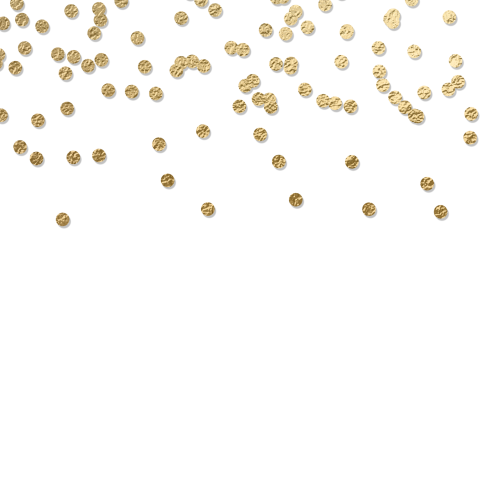 Hippe kerstkaart gouden confetti foto