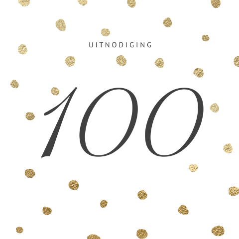 Luxe uitnodiging verjaardag 100 jaar