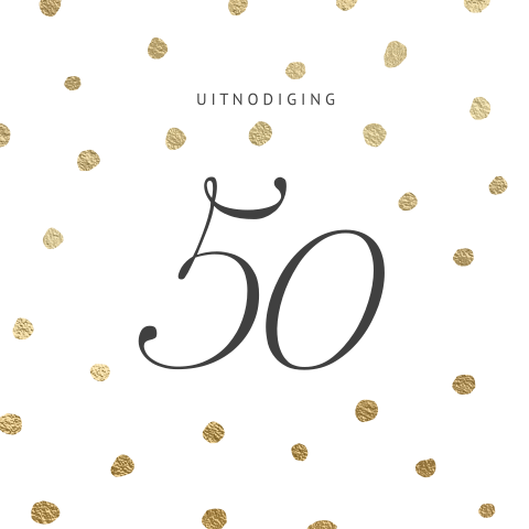 Luxe uitnodiging verjaardag 50 jaar