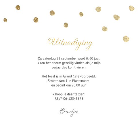 Luxe Uitnodiging Verjaardag 60 Jaar
