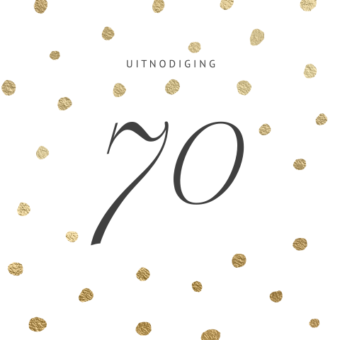 Luxe uitnodiging verjaardag 70 jaar