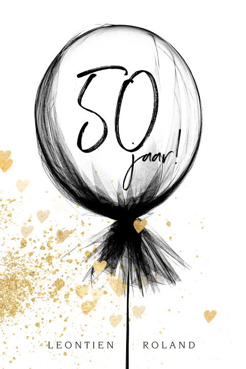 Trendy jubileum uitnodiging 50 jaar ballon