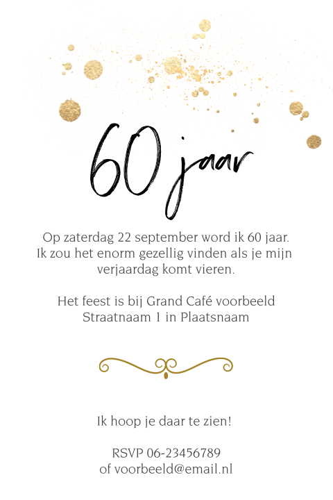 Trendy Verjaardag uitnodigingskaart 60 jaar ballon