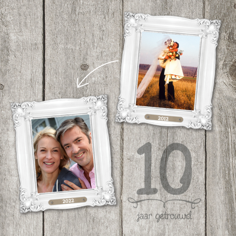 Uitnodiging 10 jaar getrouwd jubileumkaart