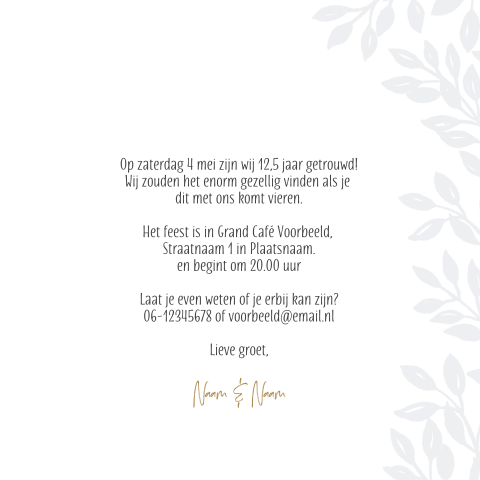 Uitnodigingen 12 5 Jaar Getrouwd Luckz