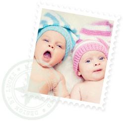 Geboortekaartjes voor een tweeling