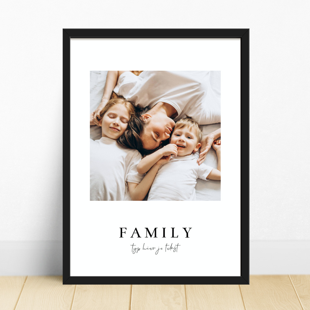 Foto op poster zelf maken en laten drukken familie foto