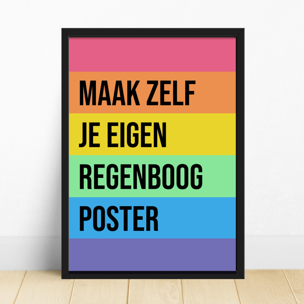 Regenboog poster zelf ontwerpen en laten afdrukken