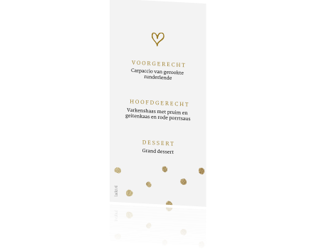 Chique Menukaart Gouden Confetti