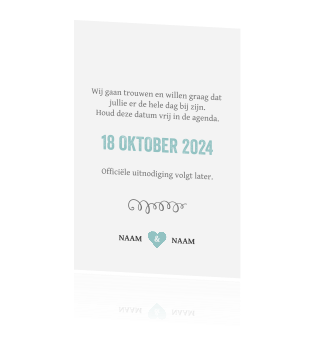 Typografische Save The Date Kaart Ontwerpen Wit