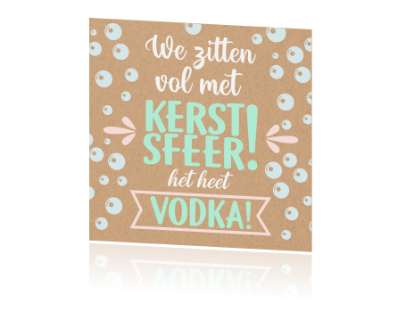 kerstkaart grappig kerstsfeer vodka