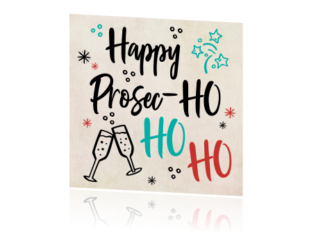 kerstkaart Happy Prosec-HO HO HO! grappig