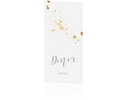 Chique Menukaart Met Gouden Spetters
