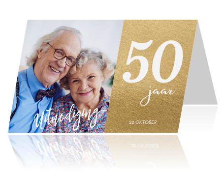 Hedendaags Chique 50 jaar getrouwd uitnodiging YP-18