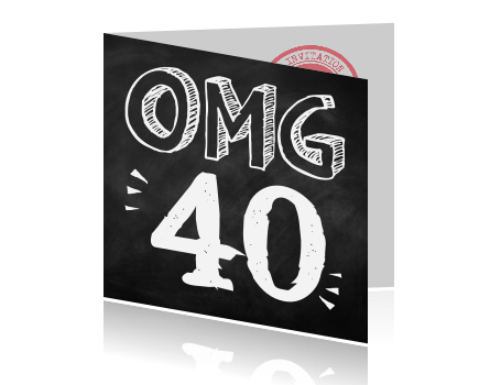 Ongebruikt OMG 40 grappige uitnodiging 40 jaar RE-25