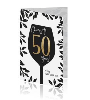 Verwonderend Cheers verjaardag uitnodiging 50 jaar HX-56