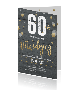 Nieuw Luxe verjaardag uitnodiging voor 60 jaar typografie QU-98