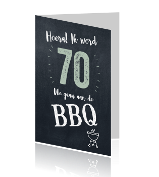 Wonderbaarlijk Grappige uitnodiging 70 jaar BBQ feest WD-19