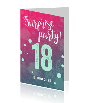 Nieuw Grappige surprise party uitnodiging 18 jaar UZ-47